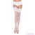 LEG AVENUE - WHITE STOCKINGS WITH WIDE LACE
