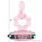 BAILE - SILICONE RING 10 TONGUE RHYTHMS WITH PINK VIBRATION