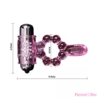 BAILE - SILICONE RING 10 TONGUE RHYTHMS WITH PINK VIBRATION