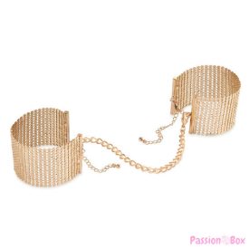 BIJOUX - DÉSIR MÉTALLIQUE GOLDEN METAL MESH HANDCUFFS