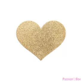 BIJOUX - INDISCRETS FLASH GOLDEN HEART NIPPLE COVERS