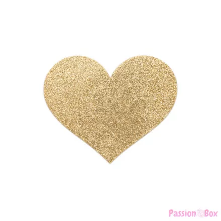 BIJOUX - INDISCRETS FLASH GOLDEN HEART NIPPLE COVERS