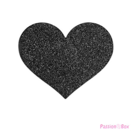 BIJOUX - INDISCRETS FLASH BLACK HEART NIPPLE CUTS