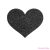BIJOUX - INDISCRETS FLASH BLACK HEART NIPPLE CUTS