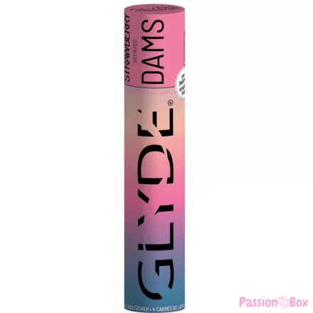 SHEER GLYDE - DAMS LAMINAS LATEX ORAL SEX STRAWBERRY