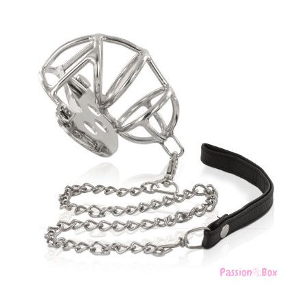 METAL HARD - METAL CHASTITY RING WITH STRAP