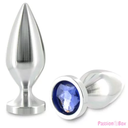 METAL HARD - ANAL PLUG ALIMINUM CRYSTAL COLOR SMALL 5.71 CM