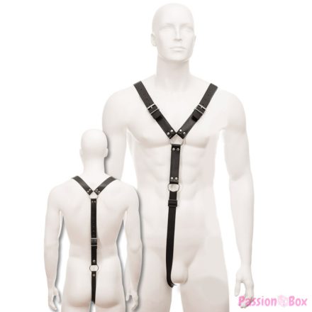 LEATHER BODY - HARNESS MEN BLACK