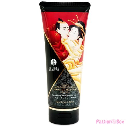 SHUNGA - STRAWBERRY AND CAVA MASSAGE CREAM 200 ML