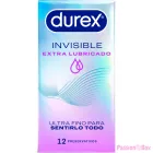 DUREX - EXTRA LUBRICATED INVISIBLE CONDOMS 12 UNITS