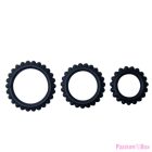 BAILE - TITAN SET 3PCS COCK RING BLACK 2.8 + 2.4 + 1.9 CM