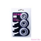 BAILE - TITAN SET 3PCS COCK RING BLACK 2.8 + 2.4 + 1.9 CM