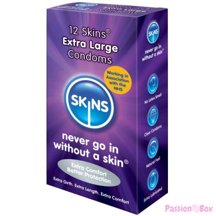 SKINS - CONDOM EXTRA LARGE 12 PACK