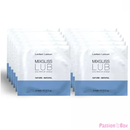 MIXGLISS - NATURAL WATER-BASED LUBRICANT 12 SINGLE DOSE 4 ML