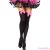 LEG AVENUE - NYLON THIGH HIGHS WITH BOW BLACK / PINK