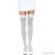 LEG AVENUE - NYLON THIGH HIGHS WITH BOW WHITE / WHITE