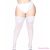 LEG AVENUE - PLUS SIZE STAY UP SHEER WHITE