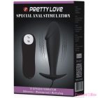 PRETTY LOVE - SILICONE ANAL PLUG PENIS FORM AND 12 VIBRATION MODES BLACK