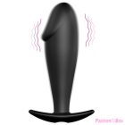 PRETTY LOVE - SILICONE ANAL PLUG PENIS FORM AND 12 VIBRATION MODES BLACK