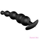 PRETTY LOVE - ANAL PLUG SILICONE EXTRA STIMULATION AND 12 VIBRATION MODES BLACK REMOTE CONTROL