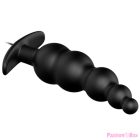 PRETTY LOVE - ANAL PLUG SILICONE EXTRA STIMULATION AND 12 VIBRATION MODES BLACK REMOTE CONTROL