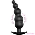 PRETTY LOVE - ANAL PLUG SILICONE EXTRA STIMULATION AND 12 VIBRATION MODES BLACK REMOTE CONTROL