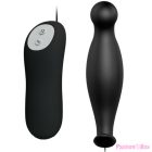 PRETTY LOVE - SILICONE ANAL PLUG 12 VIBRATION MODES BLACK