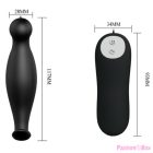 PRETTY LOVE - SILICONE ANAL PLUG 12 VIBRATION MODES BLACK
