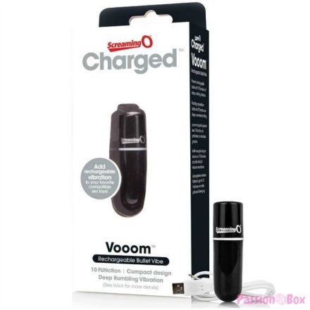 SCREAMING O - RECHARGEABLE VIBRATING BULLET VOOOM BLACK
