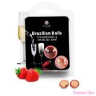 SECRETPLAY - STRAWBERRY AND CHAMPAGNE BRAZILIAN BALLS SET
