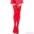 LEG AVENUE - NYLON THIGH HIGHS WITH BOW RED ONE SIZE