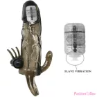 BAILE - BRAVE MAN PENIS COVER WITH CLIT AND ANAL STIMULATION DOUBLE BULLET BLACK 16.5 CM