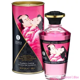   SHUNGA - HEAT EFFECT MASSAGE OIL INTENSE RASPBERRY FLAVOR 100 ML