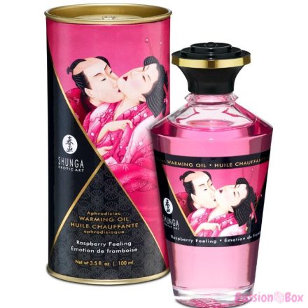 SHUNGA - HEAT EFFECT MASSAGE OIL INTENSE RASPBERRY FLAVOR 100 ML