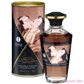   SHUNGA - MASSAGE OIL WITH HEAT EFFECT INTENSE CHOCOLATE FLAVOR 100 ML