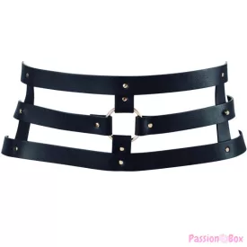BIJOUX - INDISCRETS MAZE BELT WITH STRAP BLACK