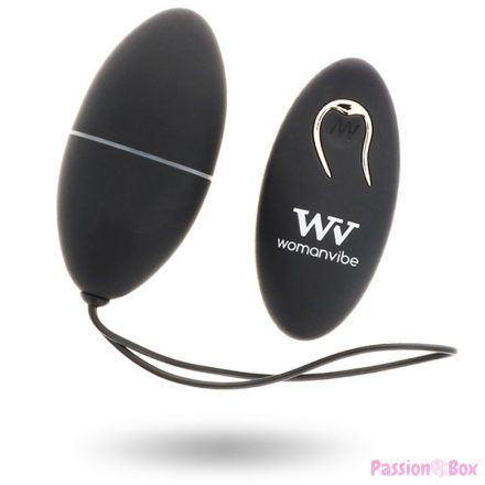 WOMANVIBE - ALSAN EGG REMOTE CONTROL BLACK SILICONE BLACK