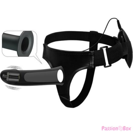PRETTY LOVE - VITO STRAP ON WITH HOLLOW DILDO AND VIBRATION 17.3 CM