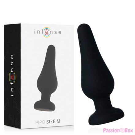 INTENSE - ANAL PLUG PIPO M BLACK SILICONE 11 CM