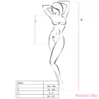 PASSION - WOMAN BS035 BODYSTOCKING BLACK ONE SIZE