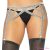 LEG AVENUE - SILVER LUREX ELASTIC GARTER BELT ONE SIZE