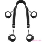 FETISH SUBMISSIVE - MASTER POSITION WITH 4 NOPRENE-LINED HANDCUFFS