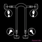 FETISH SUBMISSIVE - MASTER POSITION WITH 4 NOPRENE-LINED HANDCUFFS