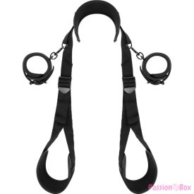   FETISH SUBMISSIVE - OPEN LEGS POSITION WITH NOPRENE LINING HANDCUFFS