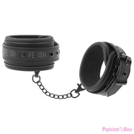   FETISH SUBMISSIVE - VEGAN LEATHER ANKLE CUFFS WITH NOPRENE LINING