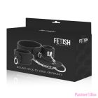 FETISH SUBMISSIVE - VEGAN LEATHER NECKLACE AND HANDCUFFS WITH NOPRENE LINING