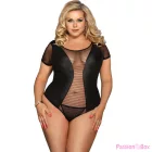 SUBBLIME - QUEEN PLUS FETISH SHORT SLEEVE TEDDY