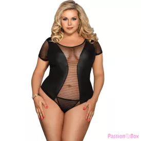 SUBBLIME - QUEEN PLUS FETISH SHORT SLEEVE TEDDY