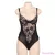 SUBBLIME - QUEEN PLUS FLORAL LACE AND FRINGED BLACK TEDDY