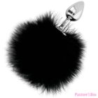 DARKNESS - EXTRA ANAL BUTTPLUG WITH TAIL BLACK 7 CM